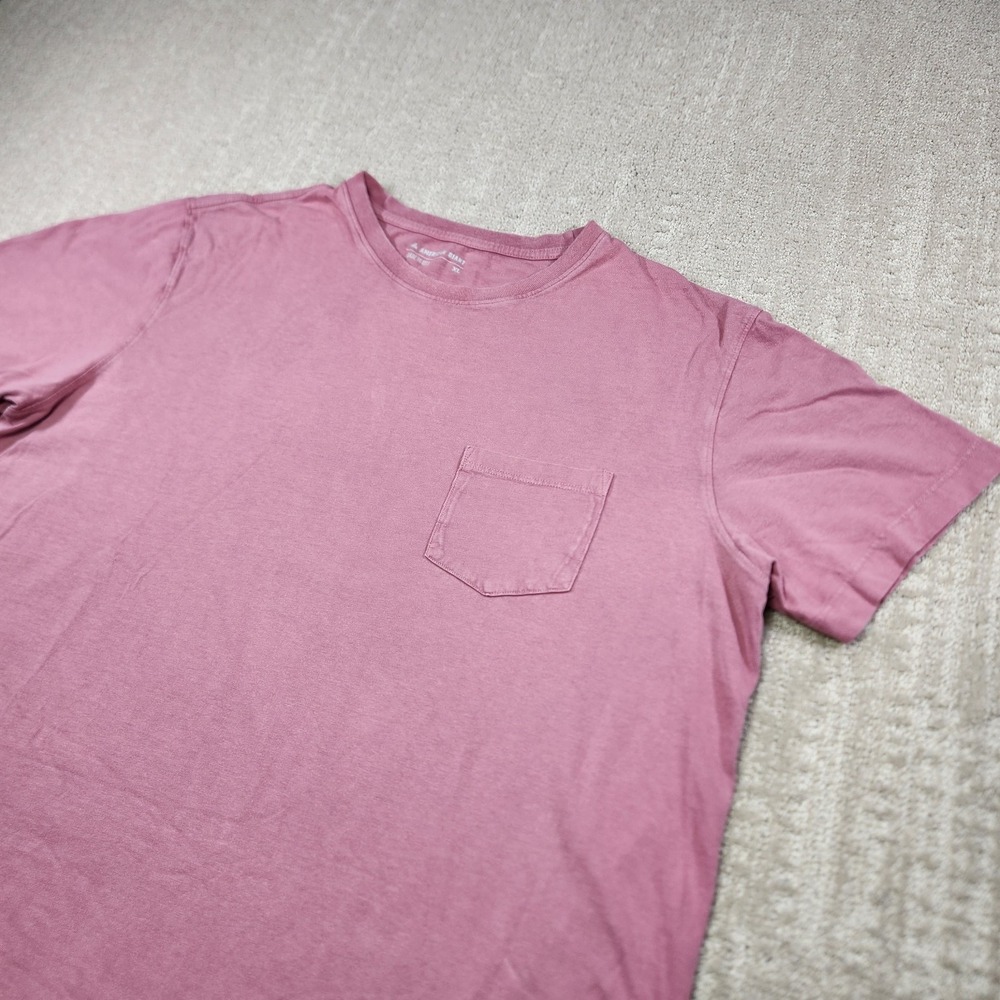 American Giant Shirt Men XL Slub Cotton Sunwashed Red USA Made Minimal Tee